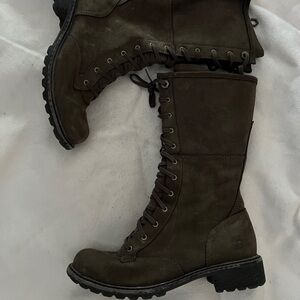 Timberland Dark Brown Combat Boots